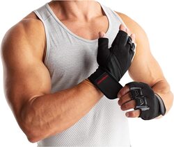 ULTIMAX Weightlifting Gloves with Half-Finger Design for Breathability Weider Pro Series Wrist Wrap Gloves with Enhanced Wrist Support